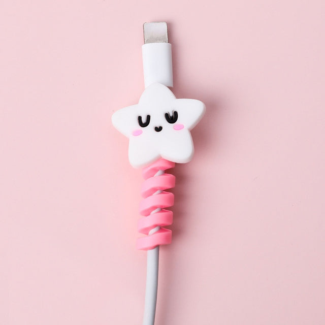 Cute Cartoon Silicone USB Cord Protector