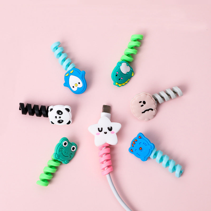 Cute Cartoon Silicone USB Cord Protector