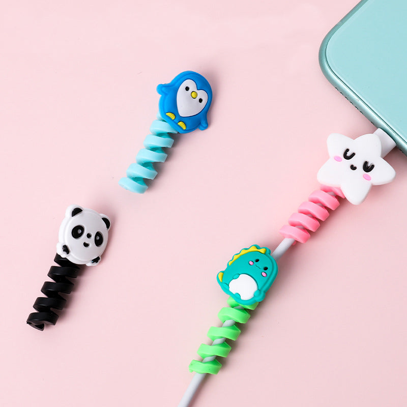 Cute Cartoon Silicone USB Cord Protector