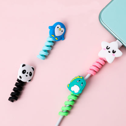 Cute Cartoon Silicone USB Cord Protector